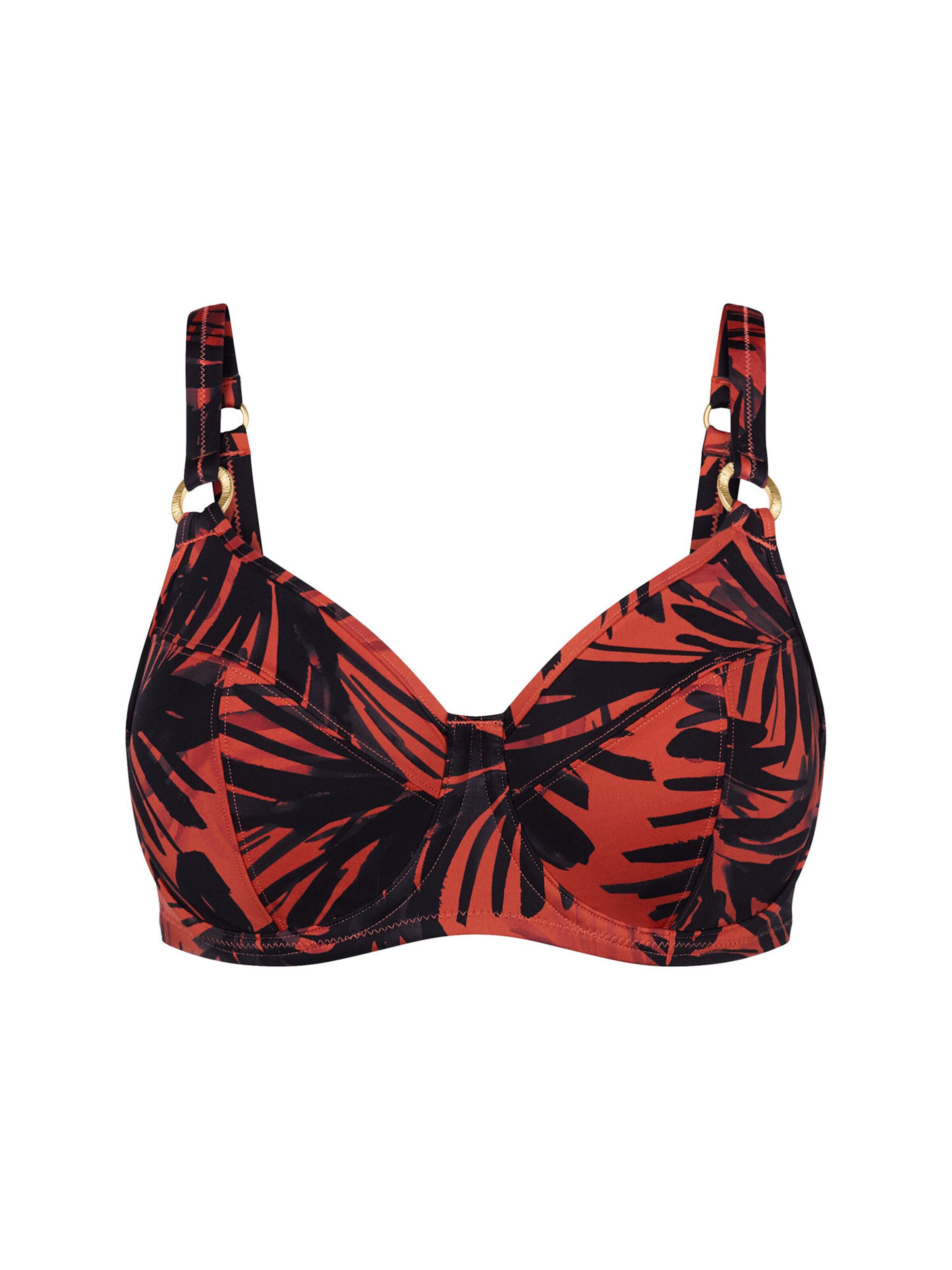 TRIUMPH Bikinitop ' Red Label Summer Palm ' in Oranje: voorkant