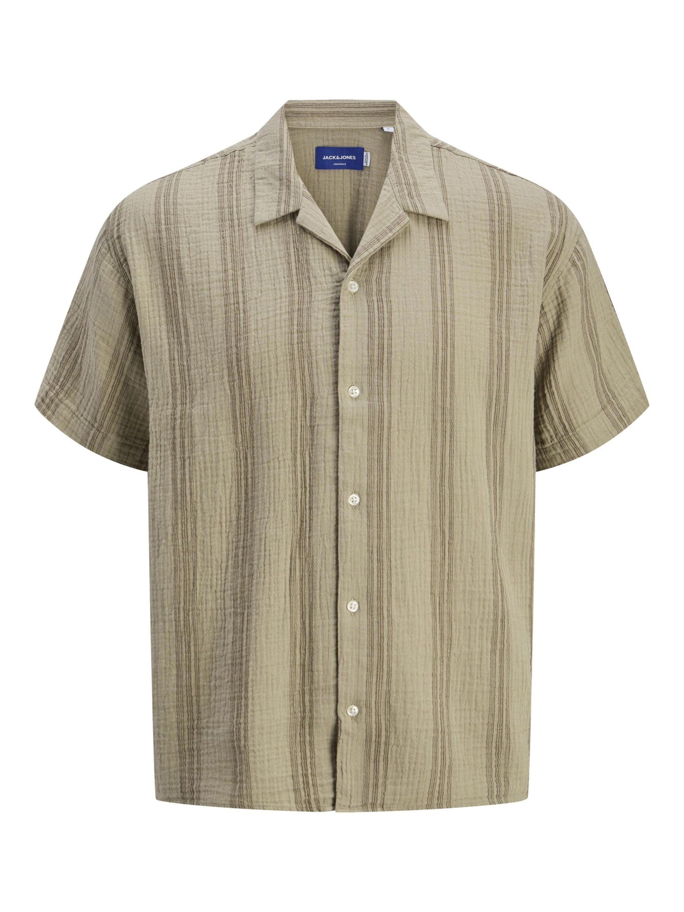 JACK & JONES Comfort Fit Košeľa 'JOREaster Patras' - Béžová