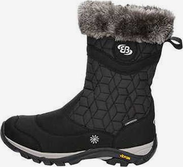 Bottes 'Stiefeletten/Boot Damen 711052 7000 Leder-Mix in schwarz' Brütting en noir : devant