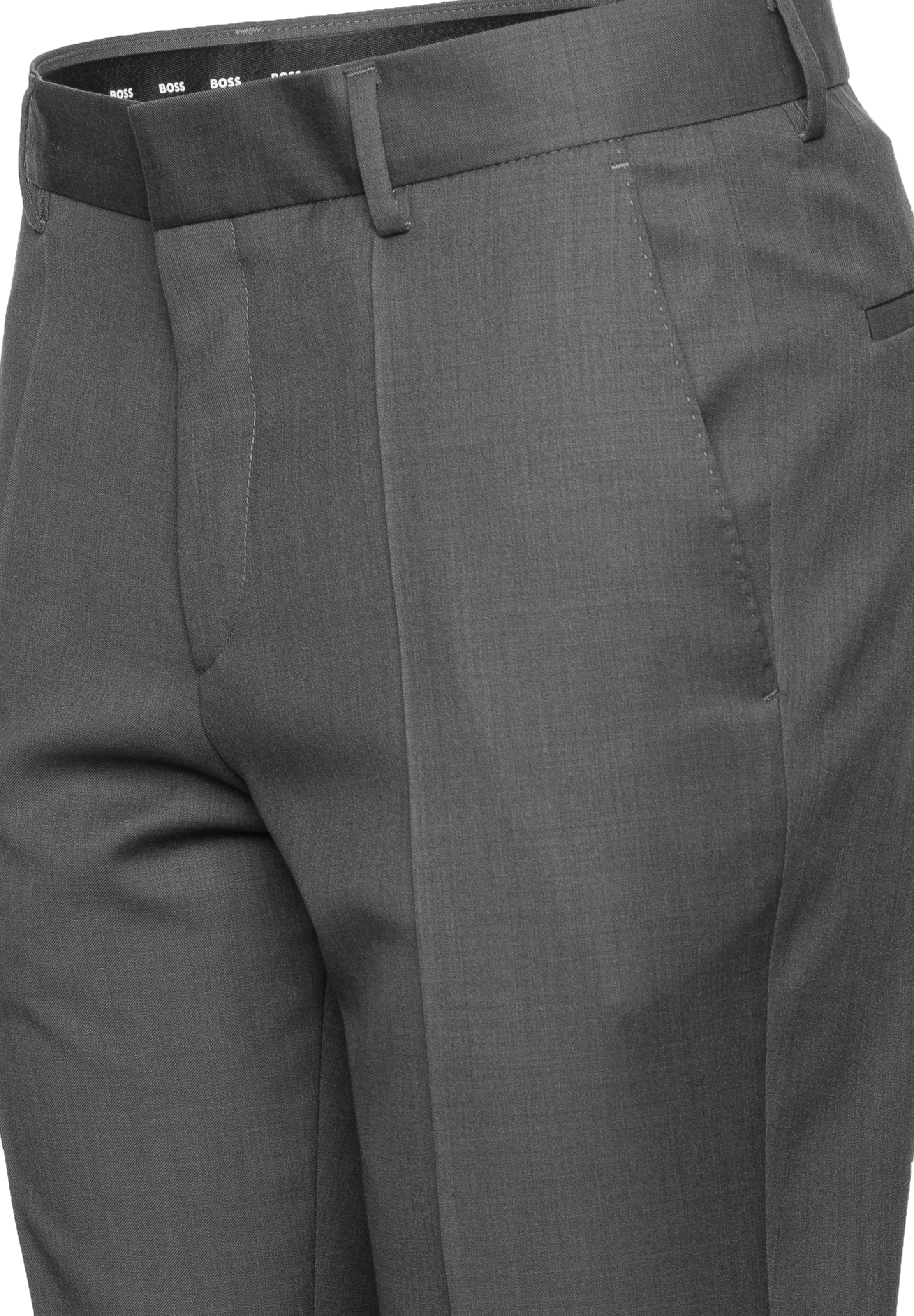 HUGO Slim fit Pleated Pants 'Genius' in Grey