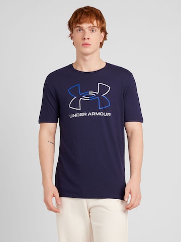UNDER ARMOUR Functioneel shirt 'FOUNDATION' in Blauw: voorkant
