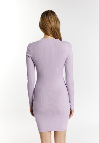 MYMO Pletena obleka 'Biany' | vijolična barva