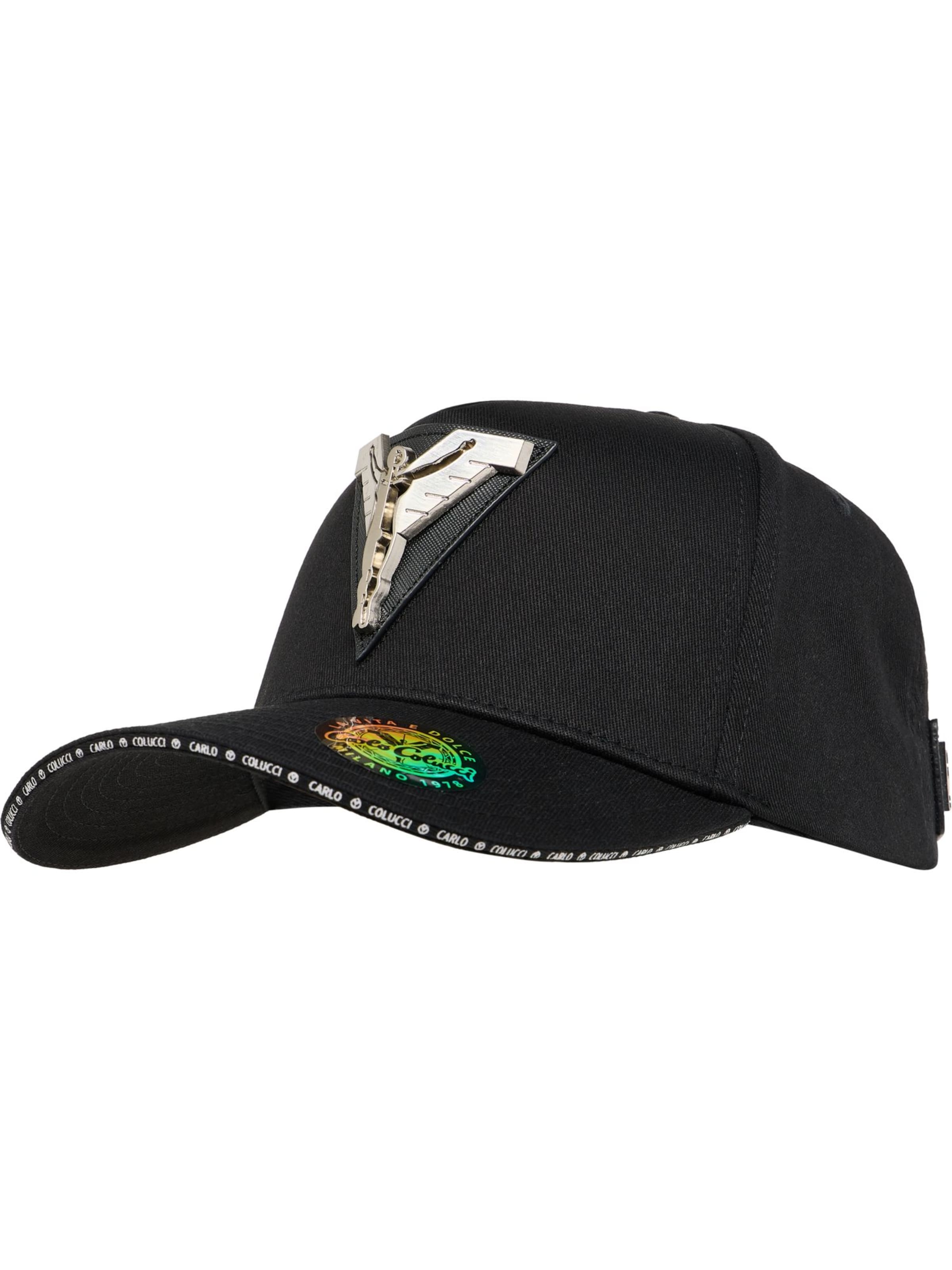 Carlo Colucci Cap 'Emmer' in Black: front