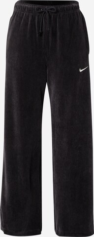 Nike Sportswear - Pierna ancha Pantalón en negro: frente