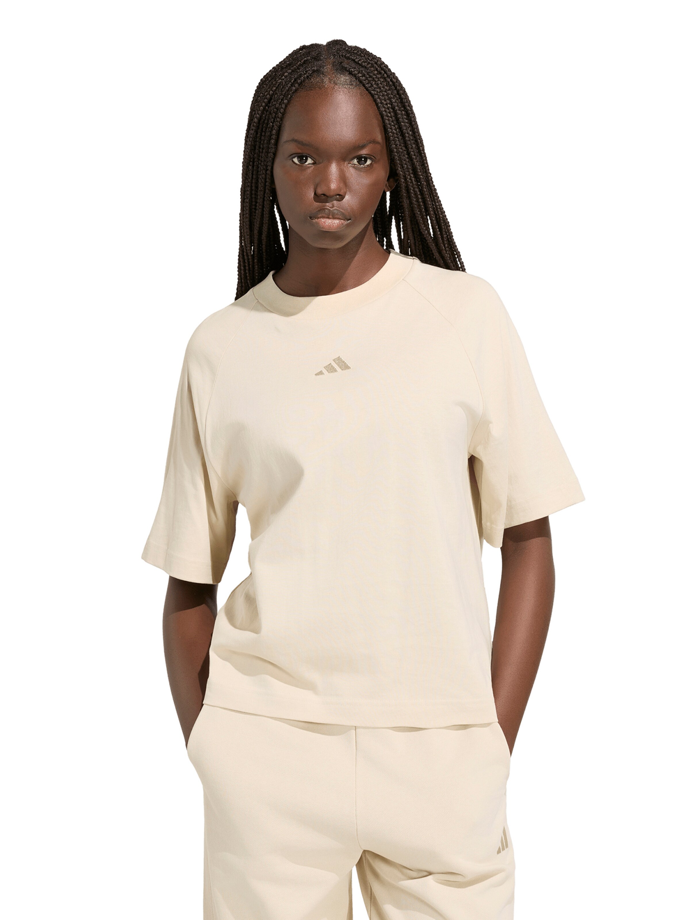 T-shirt fonctionnel 'AK' ADIDAS SPORTSWEAR en beige : devant