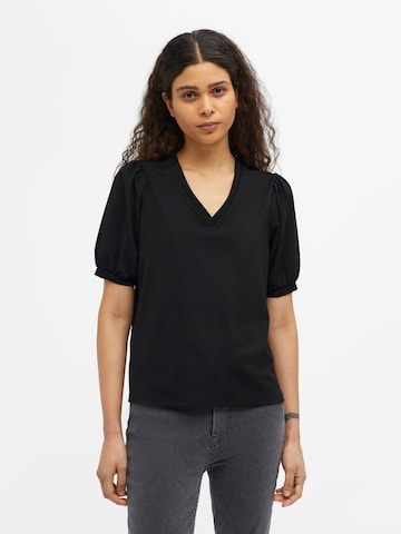 OBJECT T-shirt 'Caroline' i svart: framsida