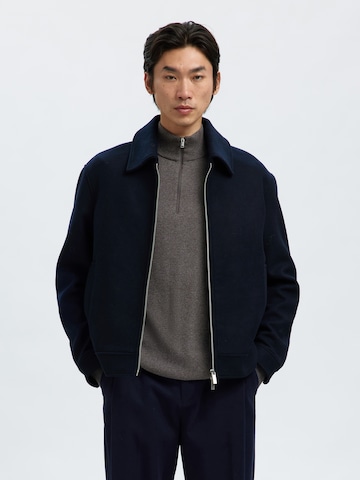 SELECTED Between-season jacket 'SLHPHILIP' in Blue: front