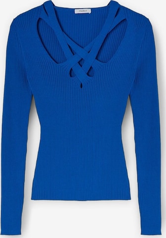 Pull-over MOTIVI en bleu : devant