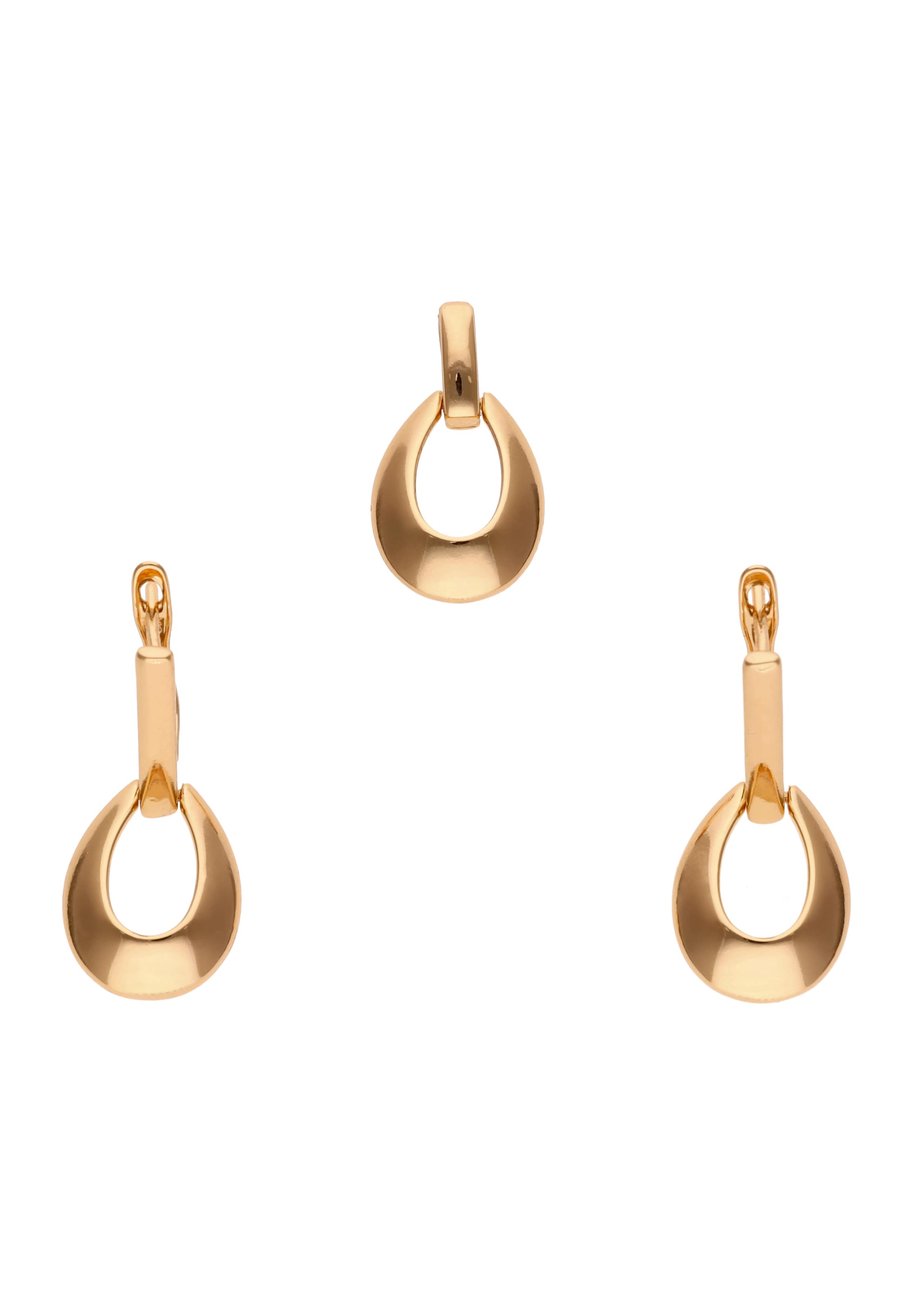 usha WHITE LABEL - Conjunto de joyería en oro: frente