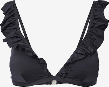 PIECES Triangle Bikini top 'BADA' in Black: front