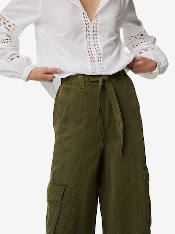 Wide leg Pantaloni cargo di Marks & Spencer in verde