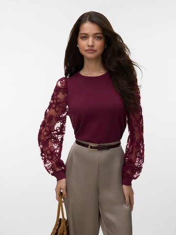 Tricou 'VMHALI' de la VERO MODA pe roșu: față