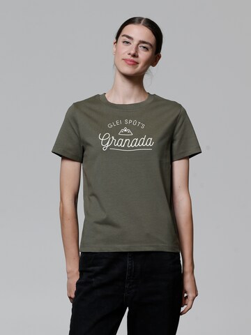 Maglietta ' Glei Spüt's Granada ' di Watapparel in verde: frontale