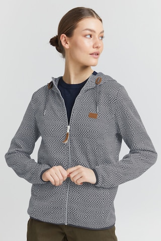 Oxmo Fleece Jacket 'Pebbles' in Grey: front