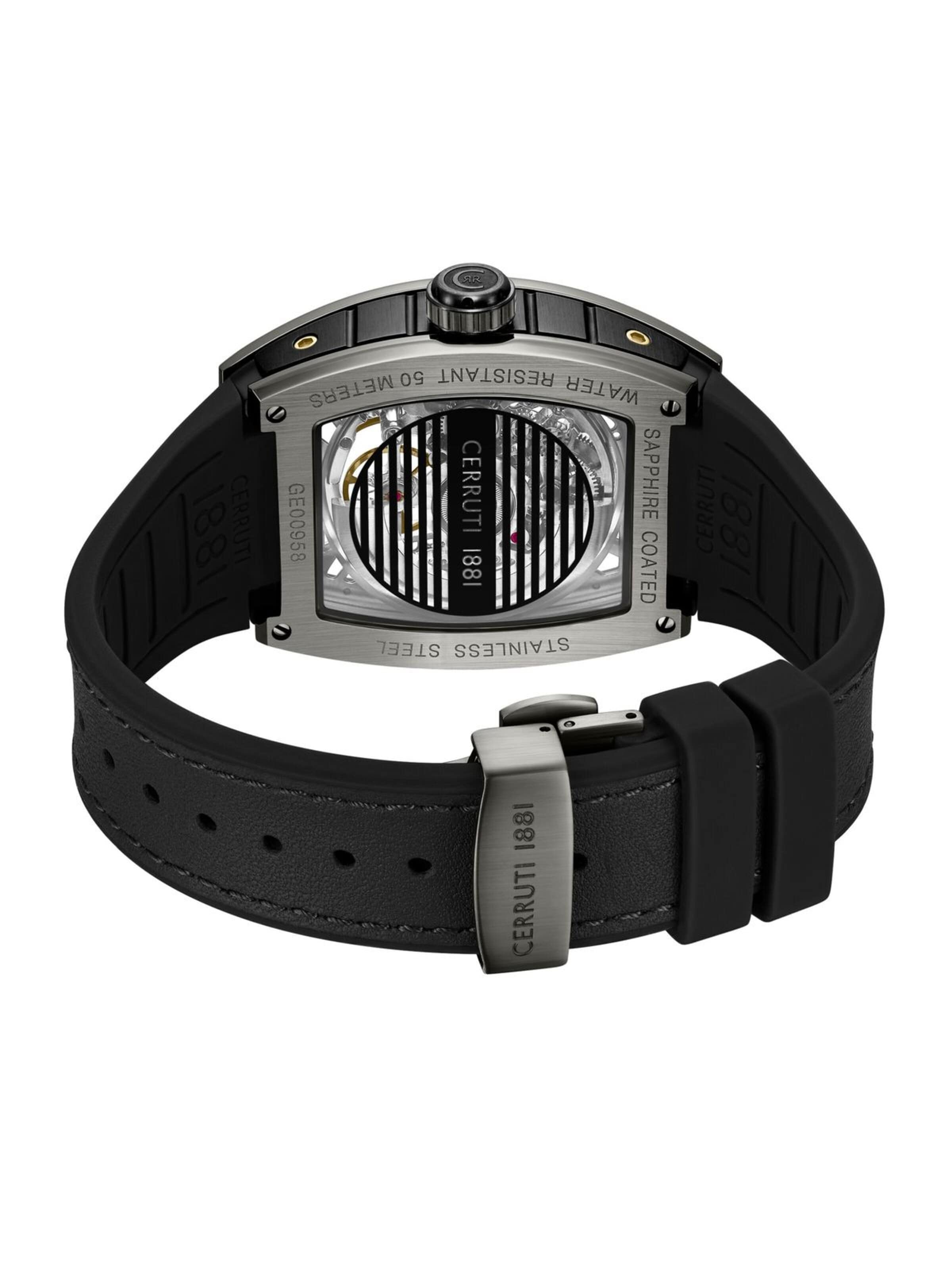 Montre à affichage analogique 'Calliano' CERRUTI 1881 en noir
