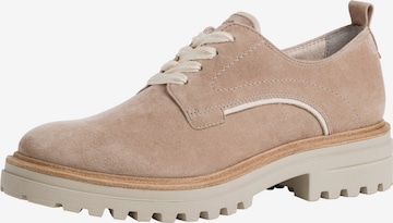 TAMARIS - Zapatos con cordón en beige: frente