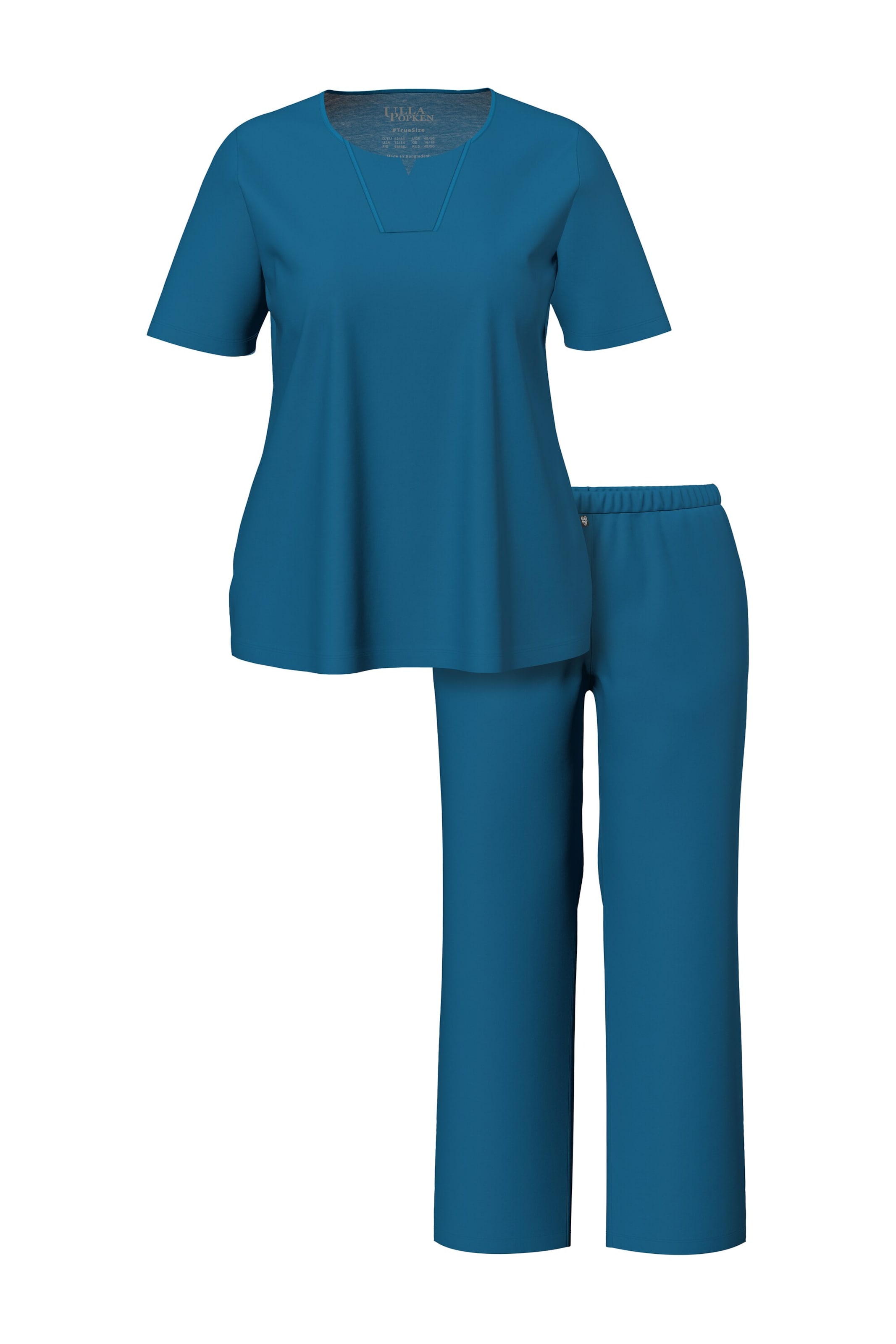 Ulla Popken Pyjama in Blau: Vorderseite