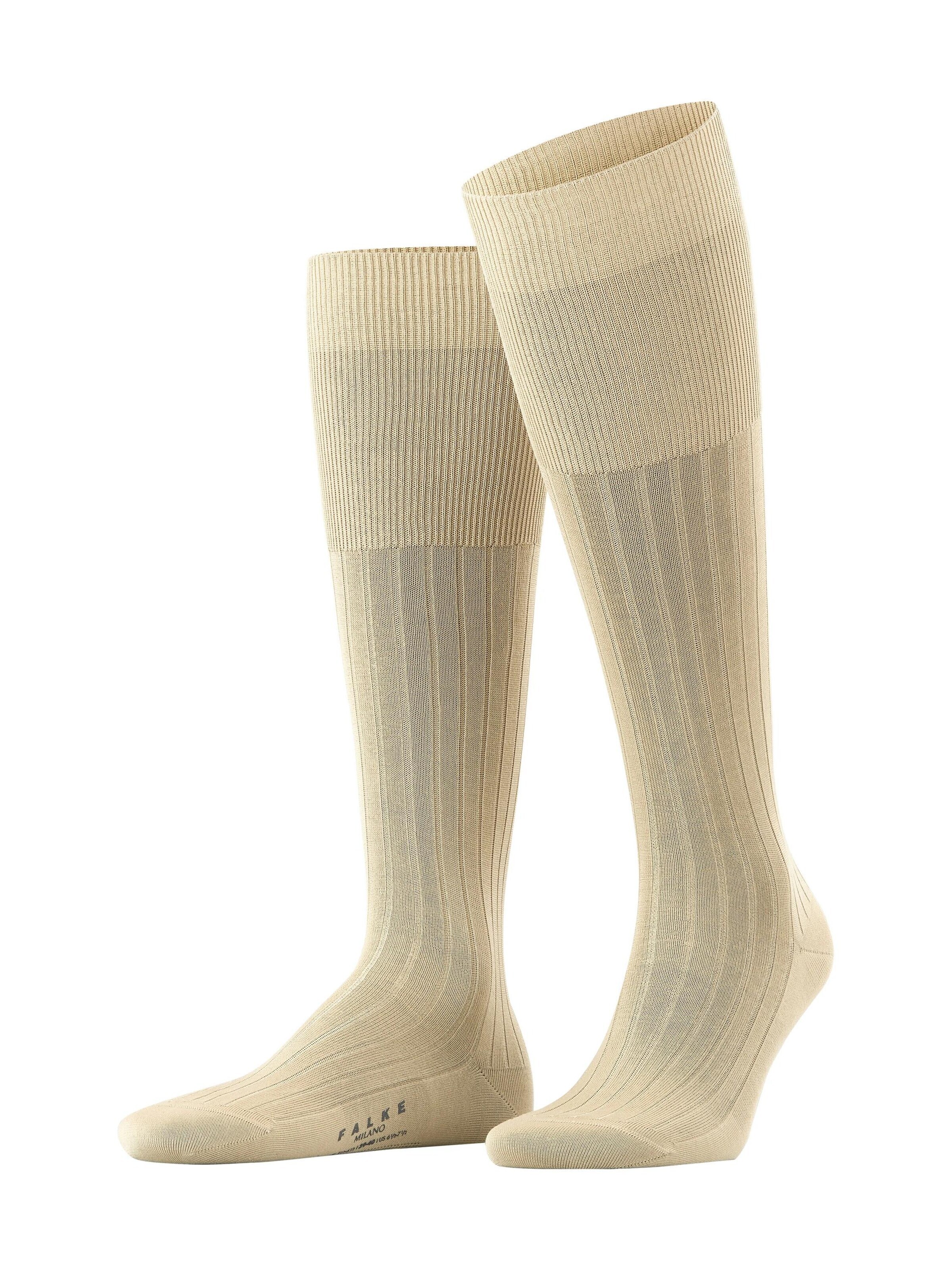 FALKE Kniestrümpfe 'Milano'‌‌‌‌‌‌‌‌ in Beige: Vorderseite