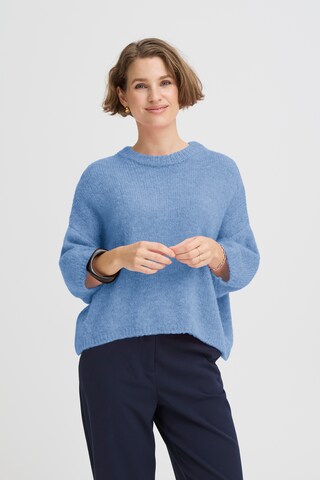 Pull-over 'Tia' b.young en bleu : devant