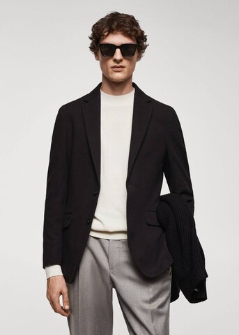 MANGO MAN Slim fit Suit Jacket 'Verner' in Black: front