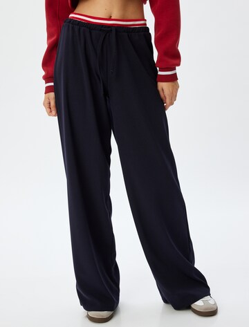 Koton Wide leg Broek in Blauw: voorkant