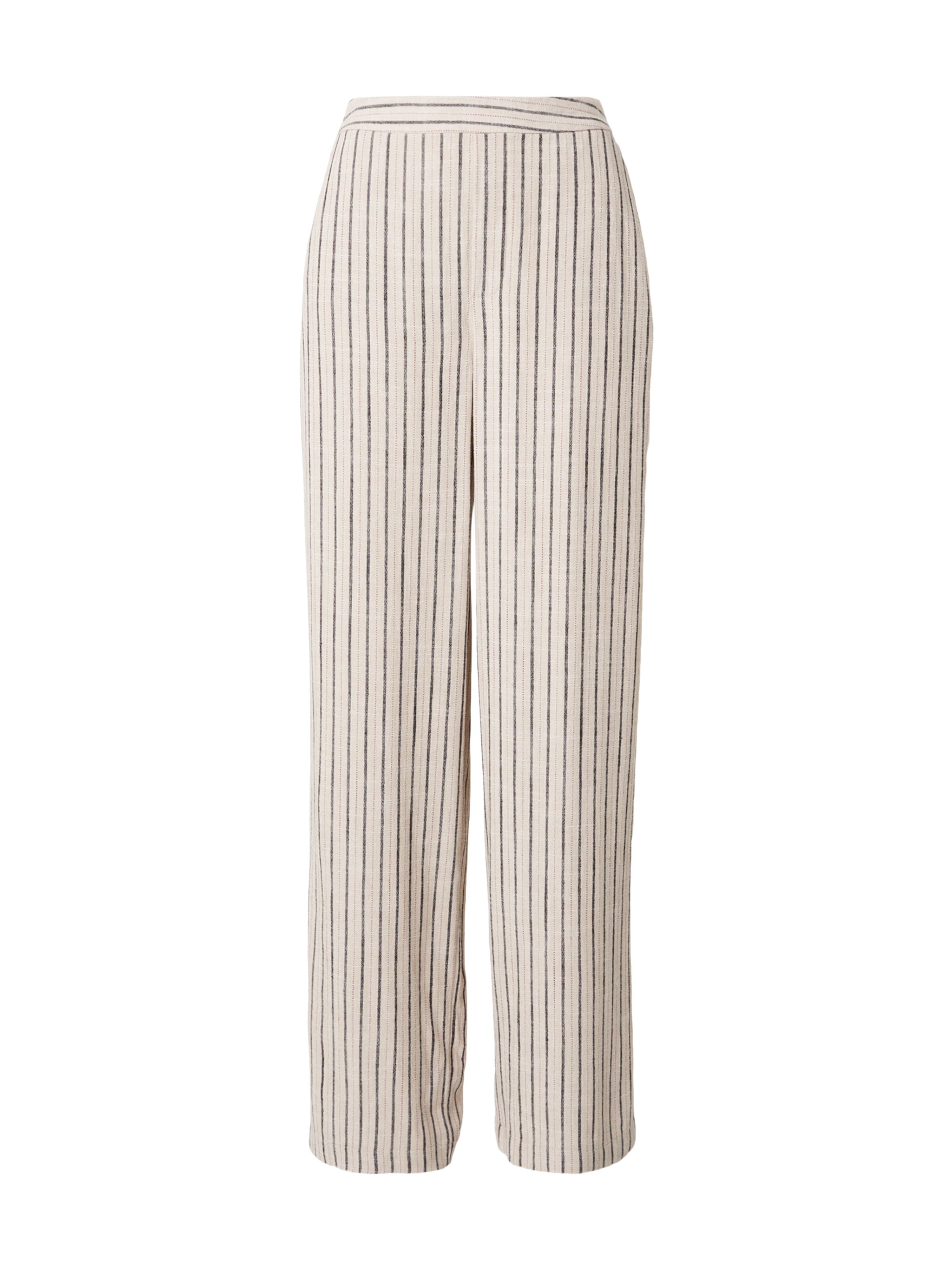 OBJECT Wide leg Trousers 'OBJSanne' in Beige: front