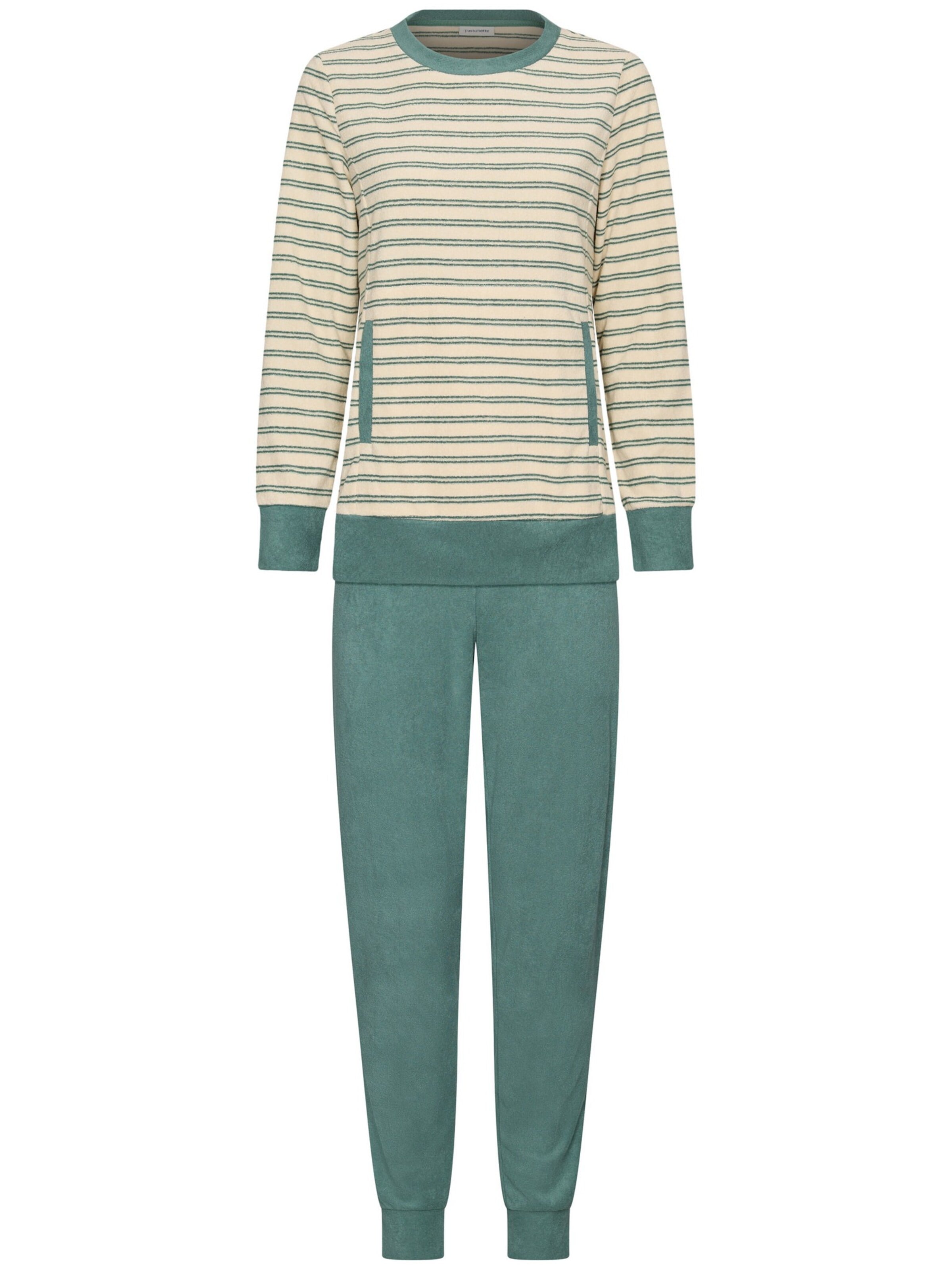Pastunette Pajama 'Nordic Leaf' in Beige