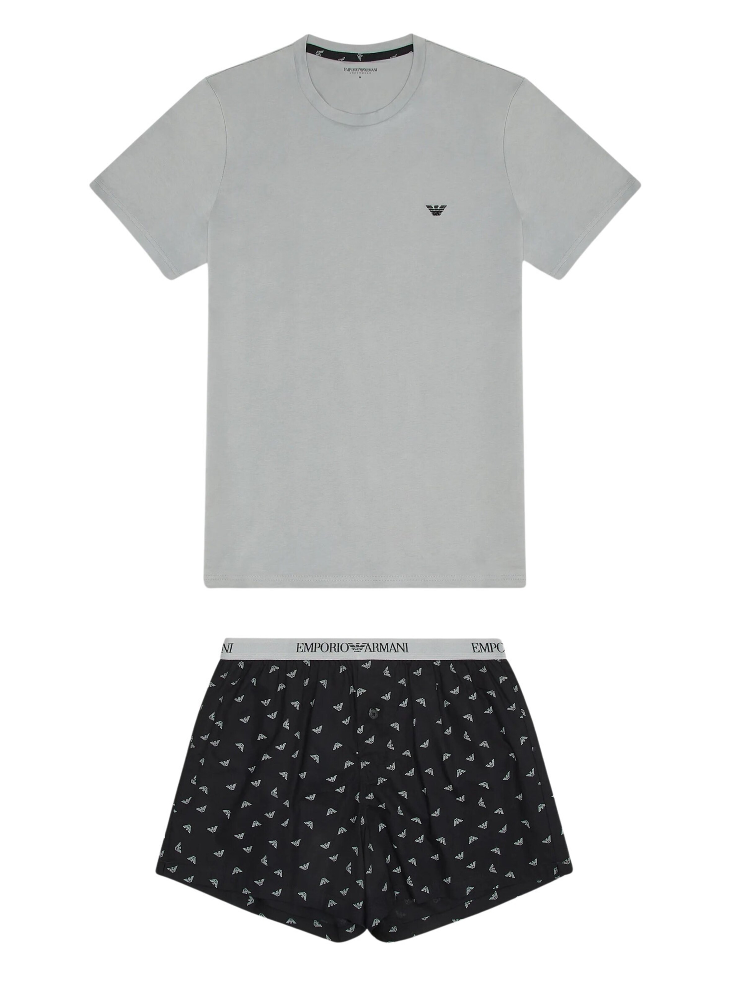 Emporio Armani Pyjamas kort i grå: forside