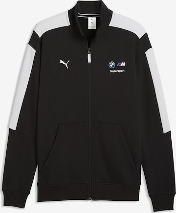 PUMA Sportsweatvest 'BMW M Motorsport MT7' in Zwart: voorkant