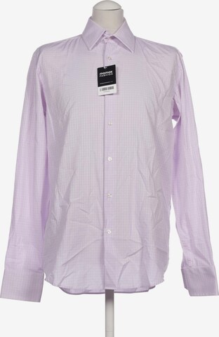 BOSS Black Button Up Shirt in M in Pink: front