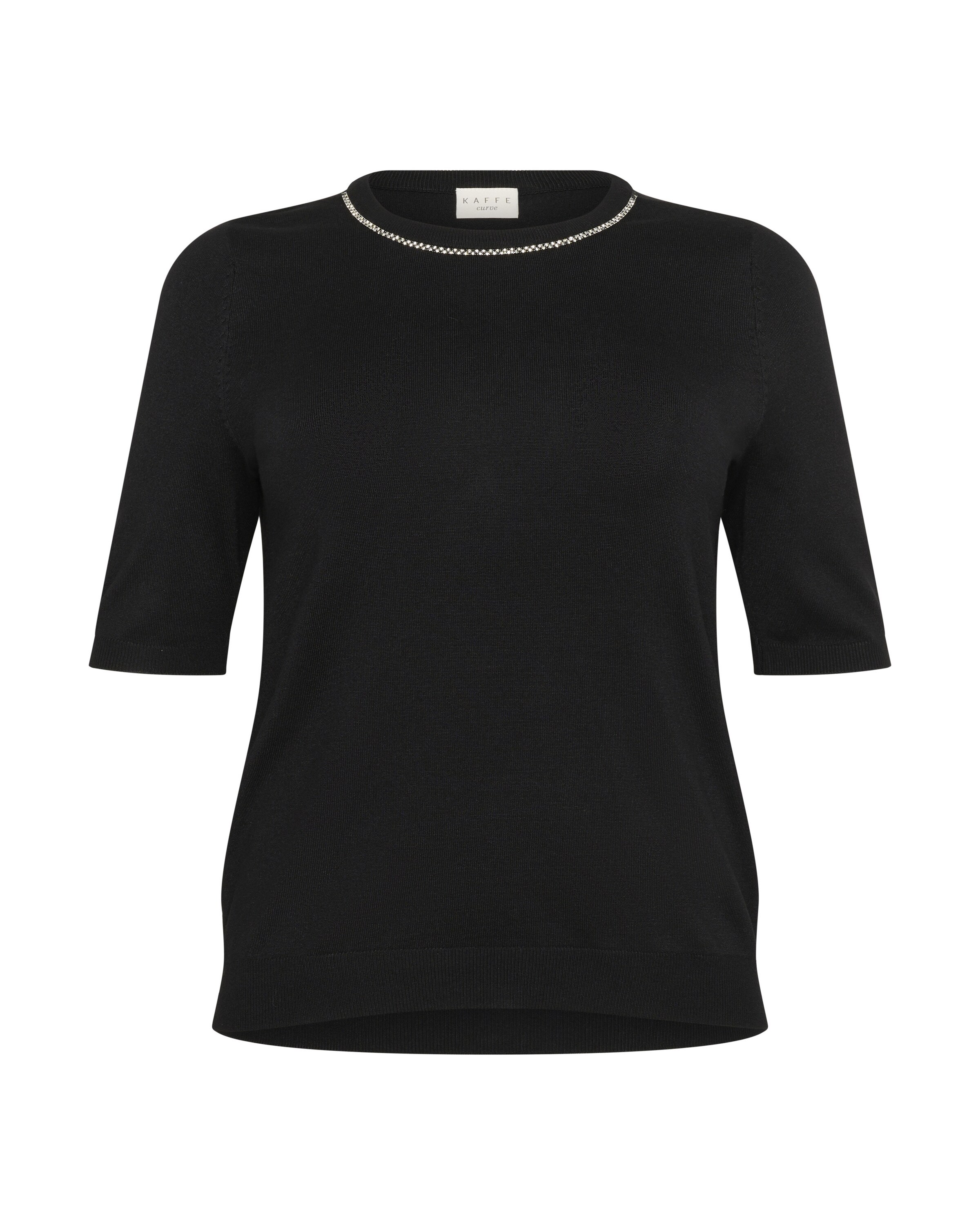 Pull-over 'Carla' KAFFE CURVE en noir : devant