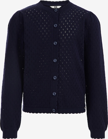 WE Fashion Knit Cardigan in Blue: front