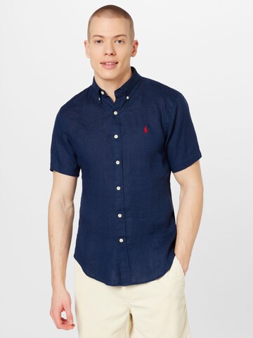 Polo Ralph Lauren Regular fit Overhemd in Blauw: voorkant