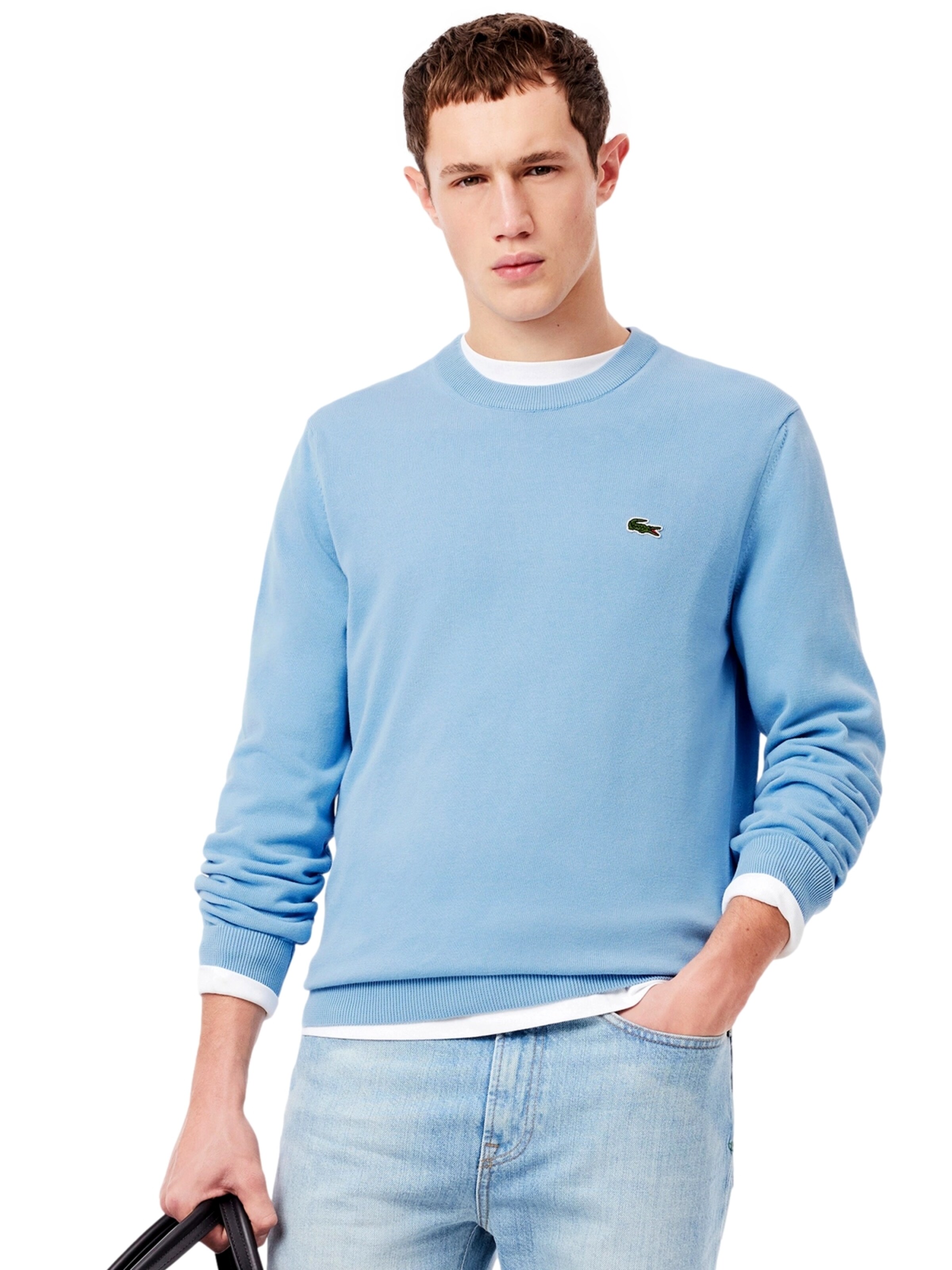 Sweat-shirt LACOSTE en bleu : devant