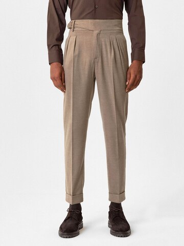 Tapered Pantaloni con pieghe 'Abelard' di Antioch in beige: frontale