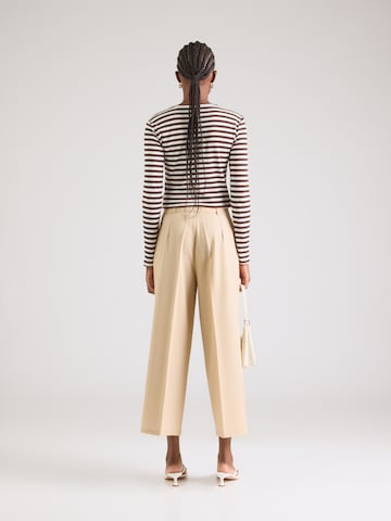 ABOUT YOU Wide leg Pressveckad byxa 'Antonina' i beige