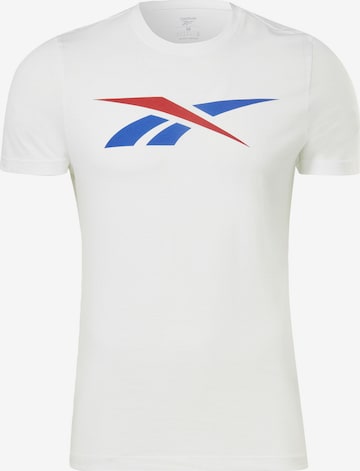 balts Reebok Sport Sporta krekls 'Vector': no priekšpuses