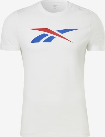 Reebok T-Shirt fonctionnel 'Vector' en bleu / rouge vif / blanc, Vue avec produit