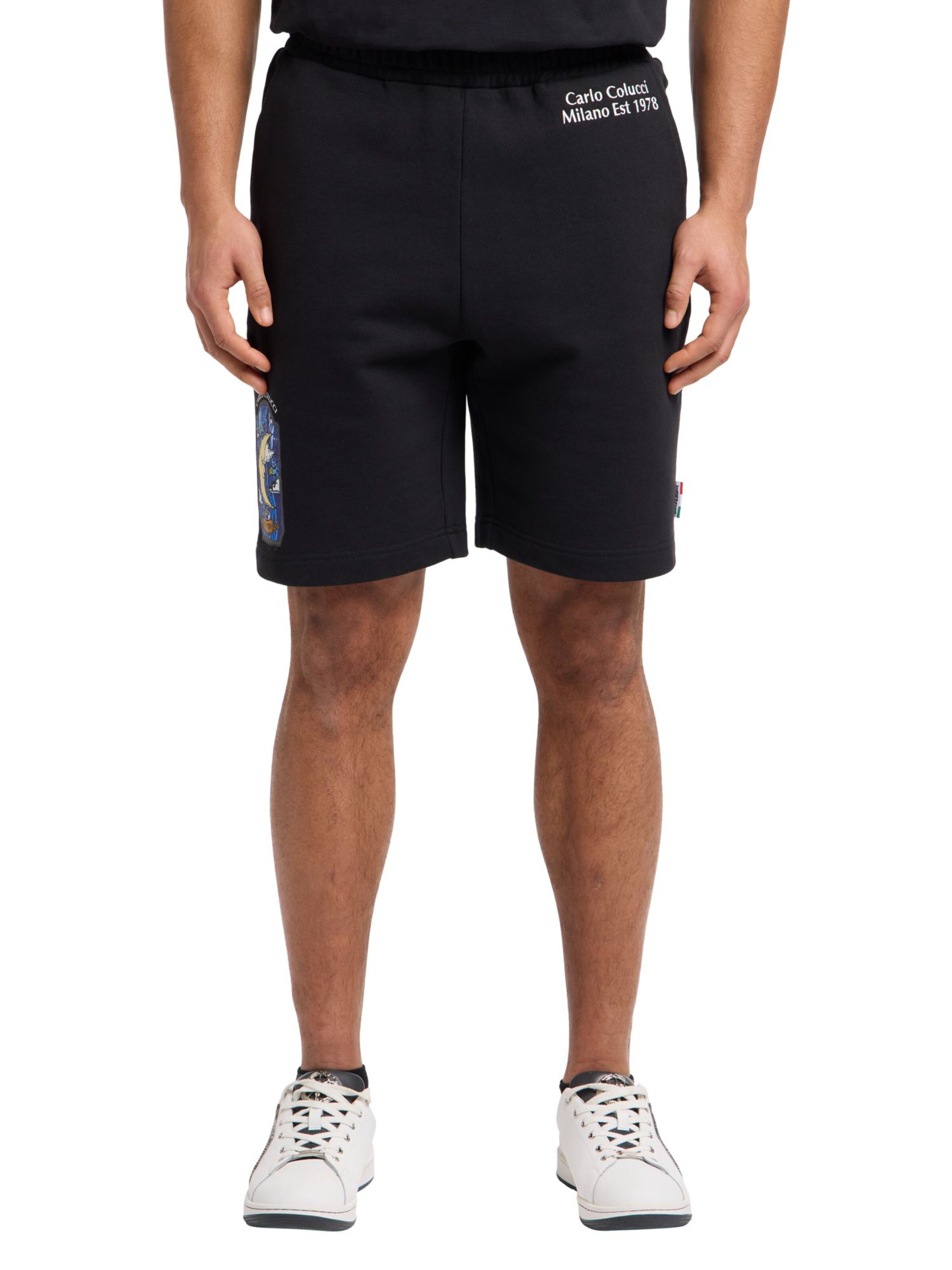 Regular Pantalon 'Eickhorn' Carlo Colucci en noir : devant