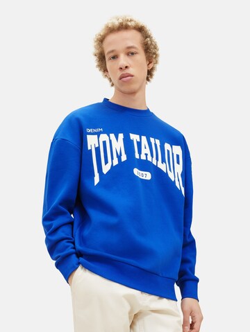 TOM TAILOR DENIM Tréning póló - kék: elől