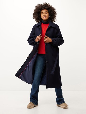 MEXX Between-Seasons Coat in Blue: front