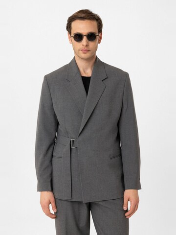 Coupe regular Veste de costume 'Jost' Antioch en gris : devant