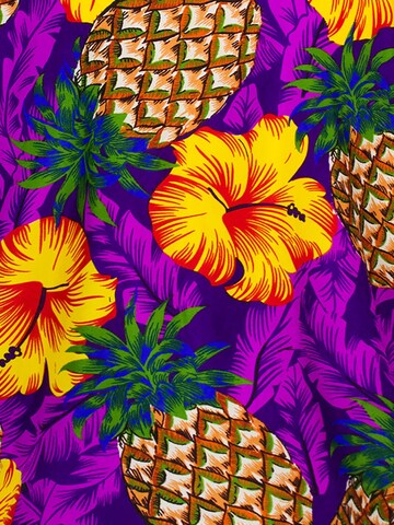 King Kameha Scarf 'Pineapple Hibiscus' in Purple