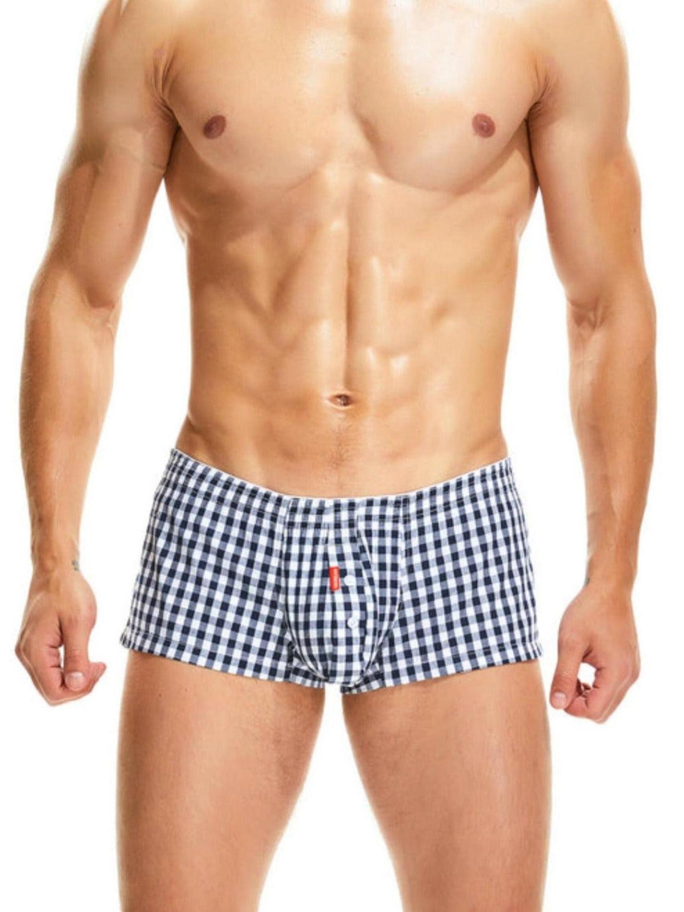 SEOBEAN Boxershorts 'Checkered'‌‌ in Schwarz