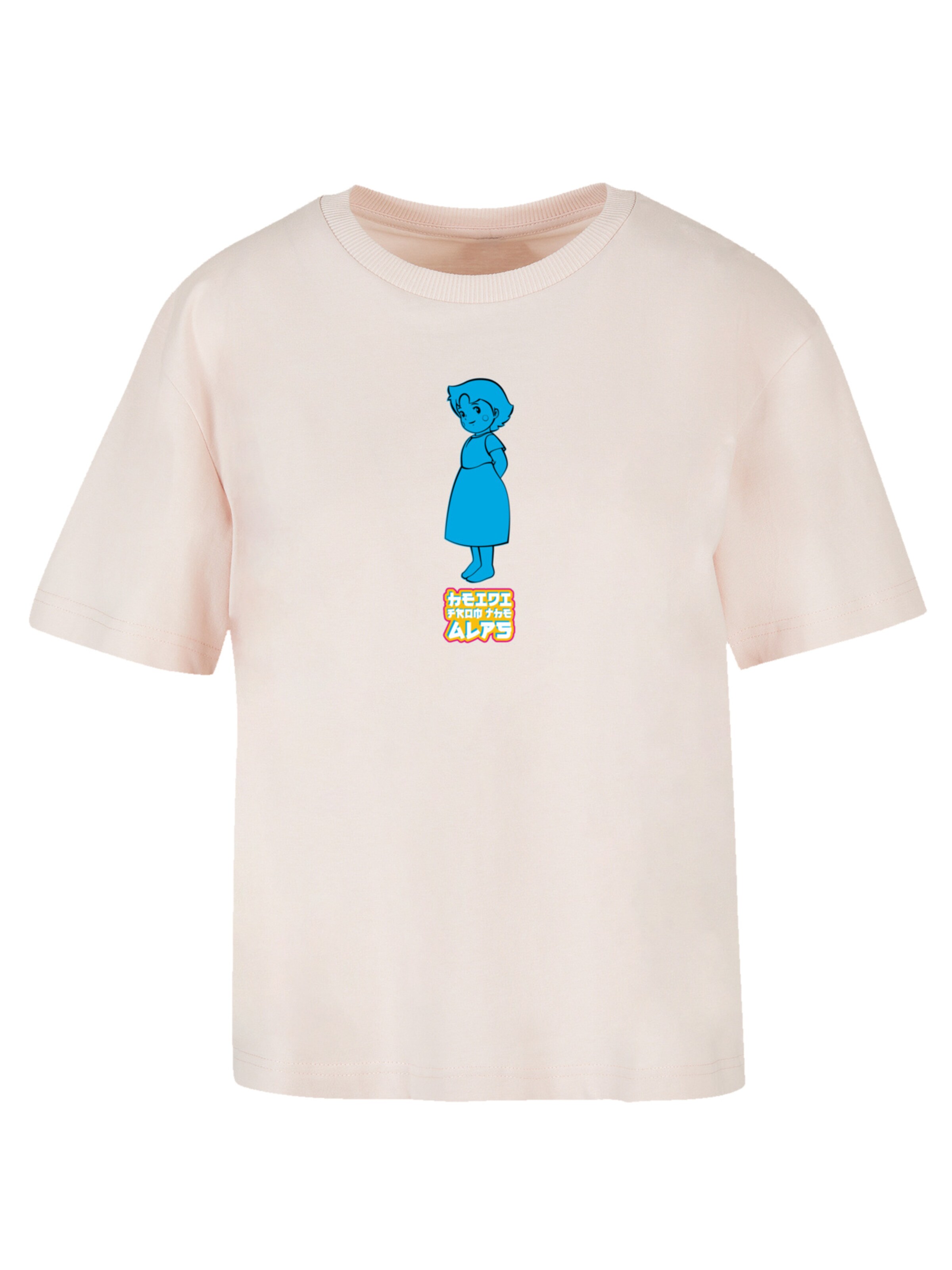 F4NT4STIC Shirt 'Heidi From The Alps Heroes of Childhood' in Pink: Vorderseite