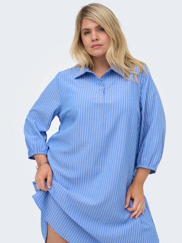 Rochie tip bluză 'CARDEA' de la ONLY Carmakoma pe albastru