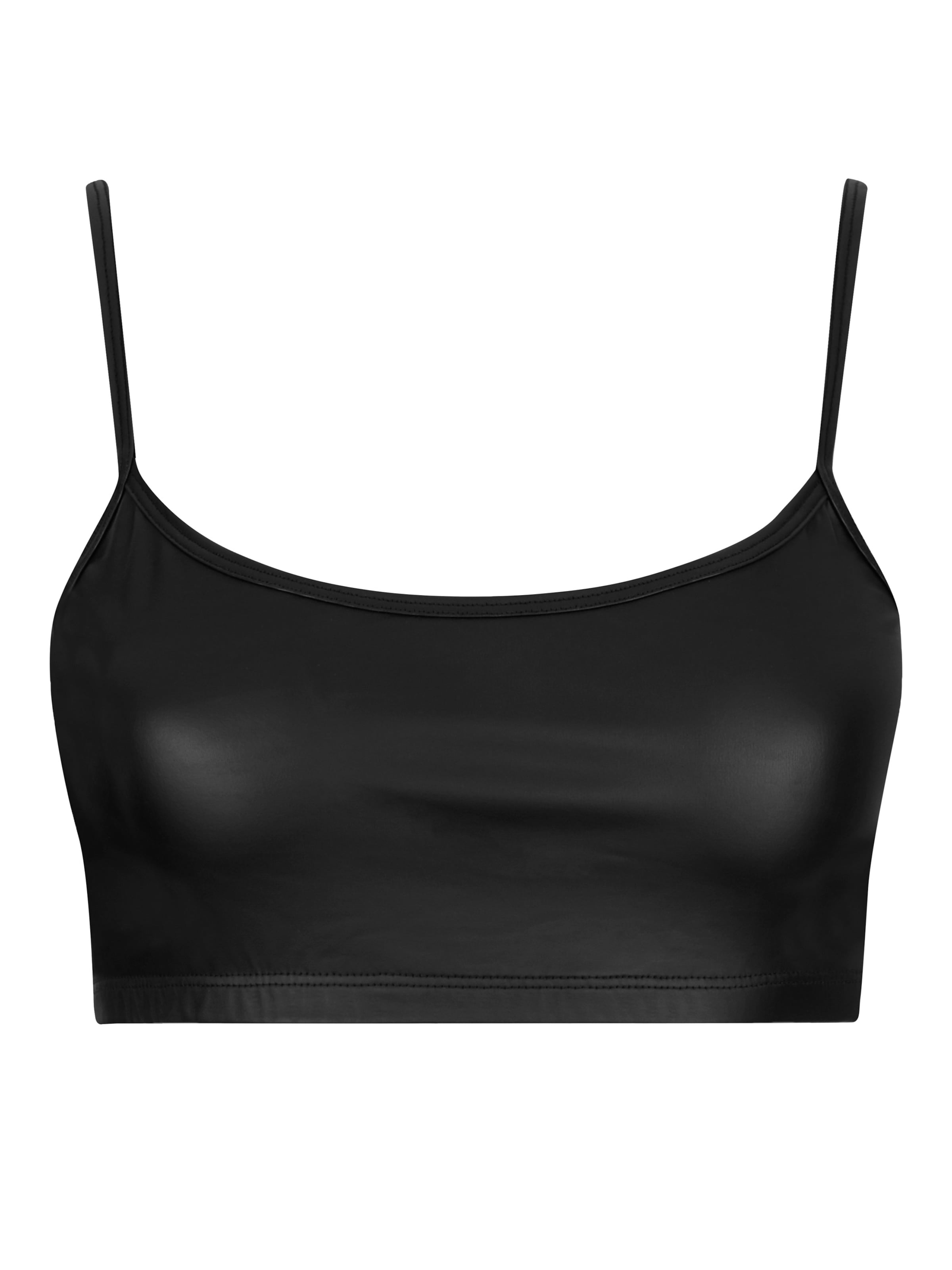 Evoni Top 'aus Stretchleder'‌‌‌‌ in Schwarz: Vorderseite