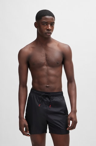 HUGO - Bermudas 'FAB' en negro: frente