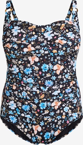 Swim by ZizziT-shirt Jednodijelni kupaći kostim - plava boja: prednji dio