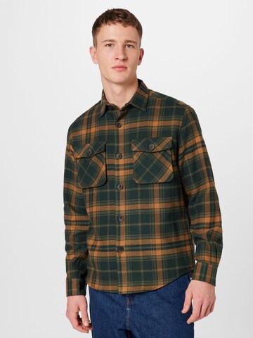 Springfield - Ajuste regular Camisa en verde: frente